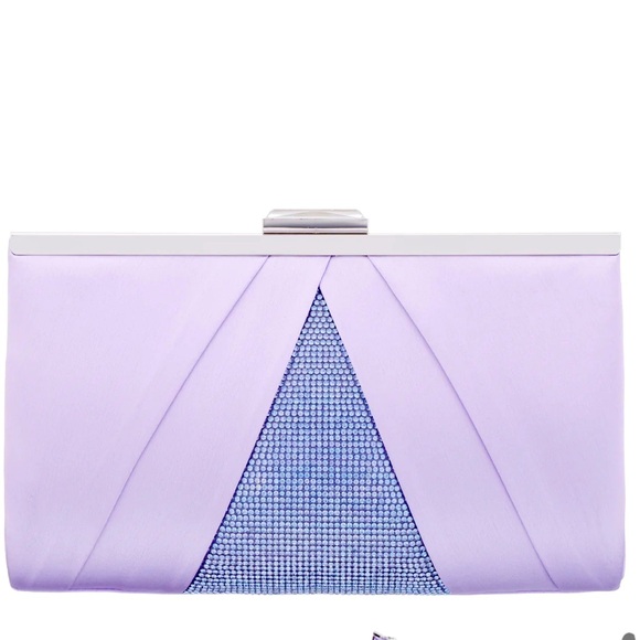 NWT Ophelia  Lavender and Silver Clutch - Picture 1 of 7